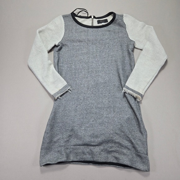 Diesel Dresses & Skirts - DIESEL Dress Womens XS Gray Long Sleeve Color Block Mini Casual rear zipper knit